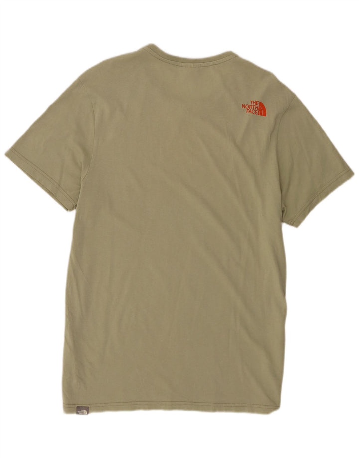The North Face Mens T-Shirt Top Medium Khaki Cotton