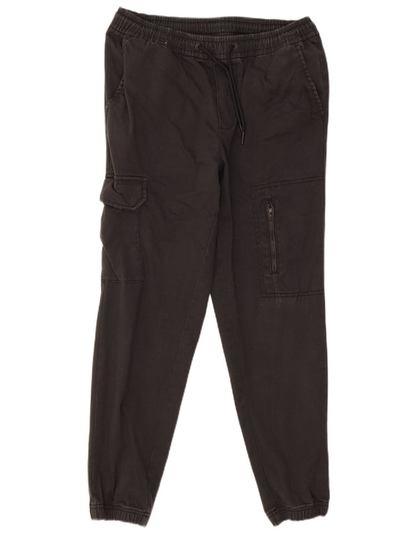 Jack & Jones Mens Joggers Cargo Trousers Small W28 L27 Black Cotton
