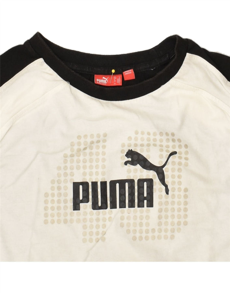 PUMA Mens Graphic Vest Top Large Black Colourblock Cotton | Vintage Puma | Thrift | Second-Hand Puma | Used Clothing | Messina Hembry 