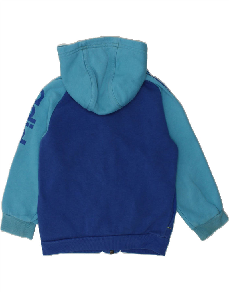 ADIDAS Baby Boys Graphic Zip Hoodie Sweater 18-24 Months Blue Colourblock | Vintage Adidas | Thrift | Second-Hand Adidas | Used Clothing | Messina Hembry 