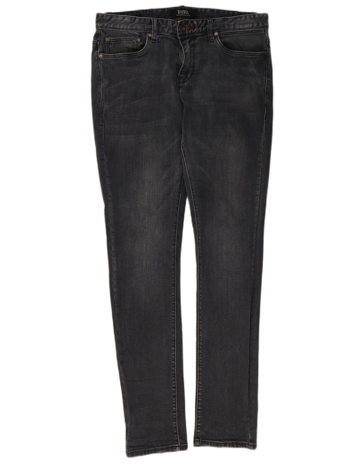 Diesel Mens Sleenker Slim Jeans W32 L32 Grey Cotton