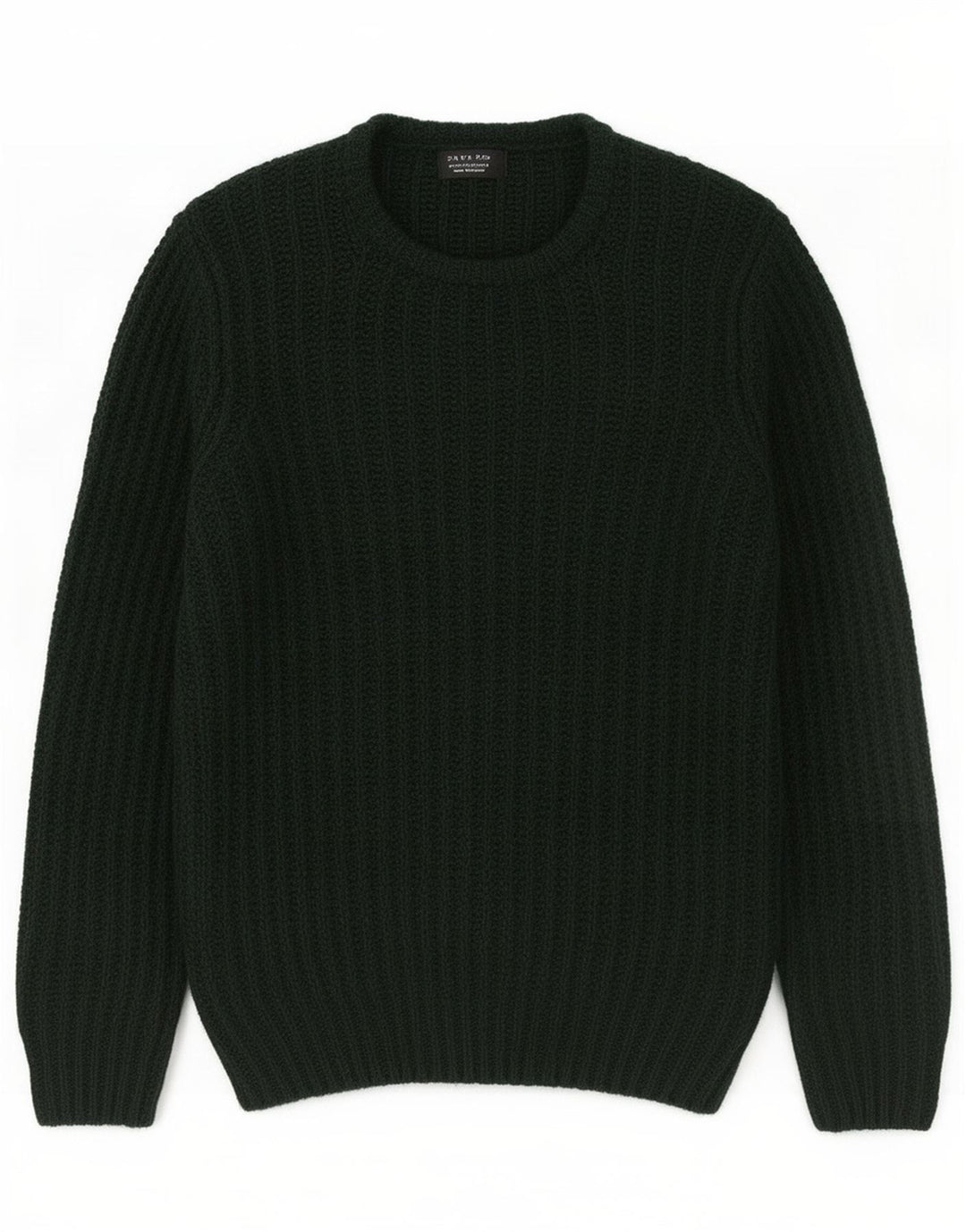 Zara Mens Crew Neck Jumper Sweater Medium Green Acrylic