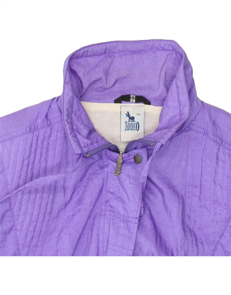 RODEO Womens Oversized Bomber Jacket EU 40 Medium Purple Nylon | Vintage Rodeo | Thrift | Second-Hand Rodeo | Used Clothing | Messina Hembry 