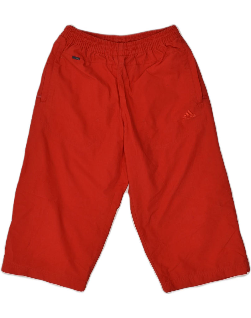 ADIDAS Boys Capri Tracksuit Trousers 9-10 Years Red Polyester | Vintage Adidas | Thrift | Second-Hand Adidas | Used Clothing | Messina Hembry 