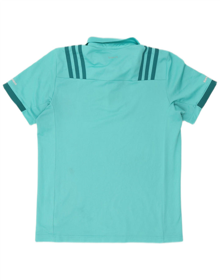 Adidas Mens Munster Rugby Graphic Polo Shirt Large Blue Polyester