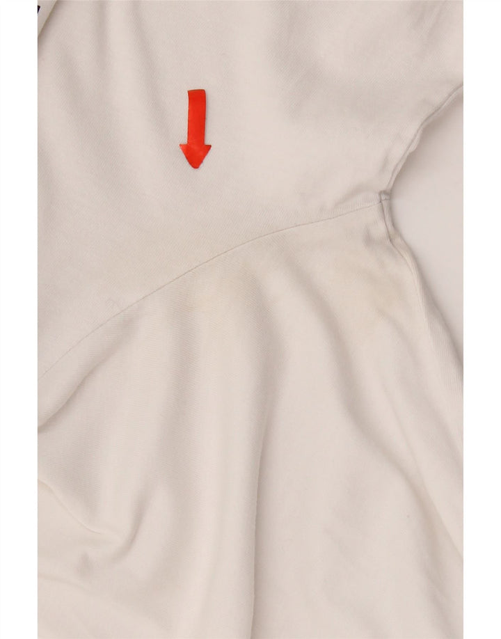 Converse Mens Graphic Top Long Sleeve Medium White Cotton