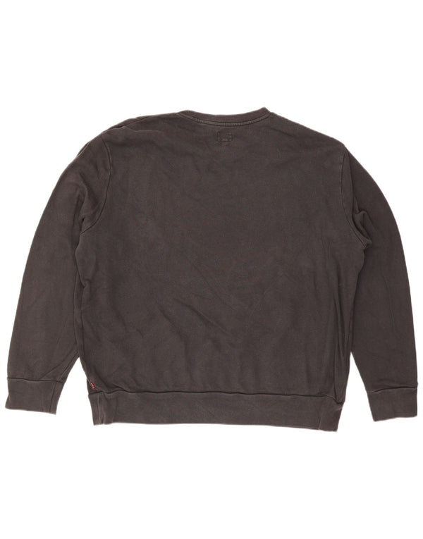 Levi's Mens Graphic Sweatshirt Jumper 2XL Black Cotton
