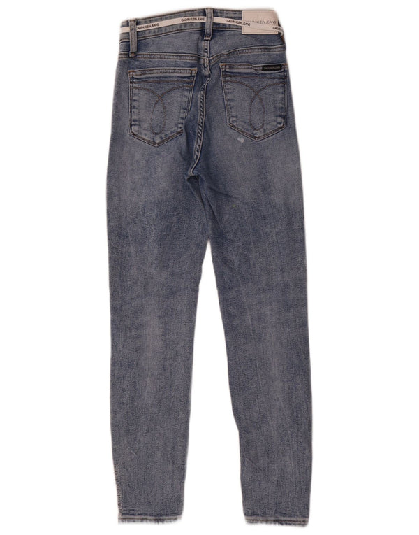 Calvin Klein Womens Skinny Jeans W26 L27 Blue Cotton