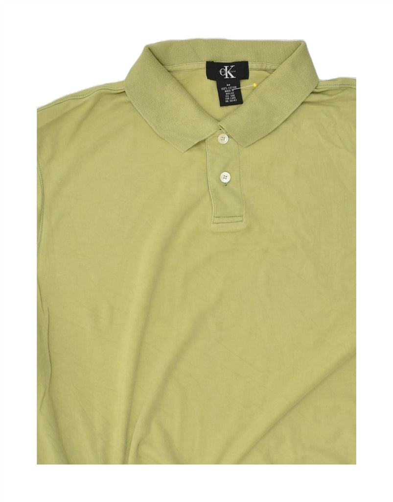 CALVIN KLEIN Mens Polo Shirt Medium Green Cotton | Vintage Calvin Klein | Thrift | Second-Hand Calvin Klein | Used Clothing | Messina Hembry 