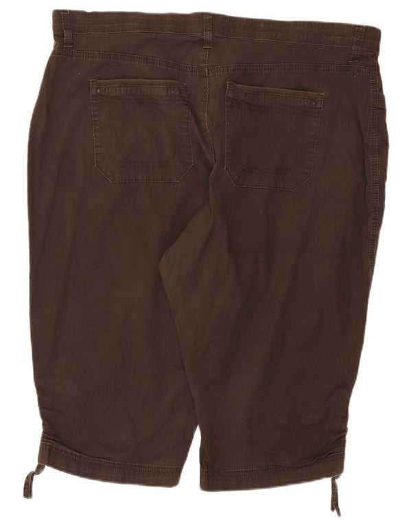 Lee Womens Casual Shorts US 20 3XL W40 Brown Cotton