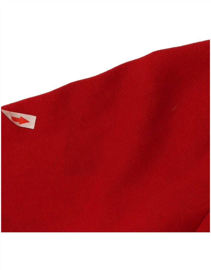 Adidas Mens Hoodie Jumper Medium Red Cotton