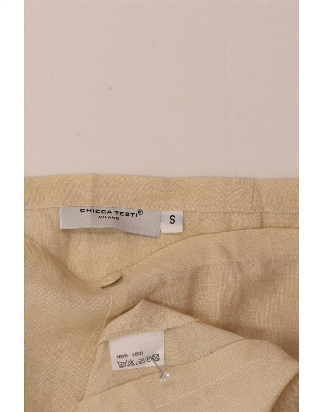 Chicca Testi Womens Maxi Wrap Skirt Small W26 Beige Linen