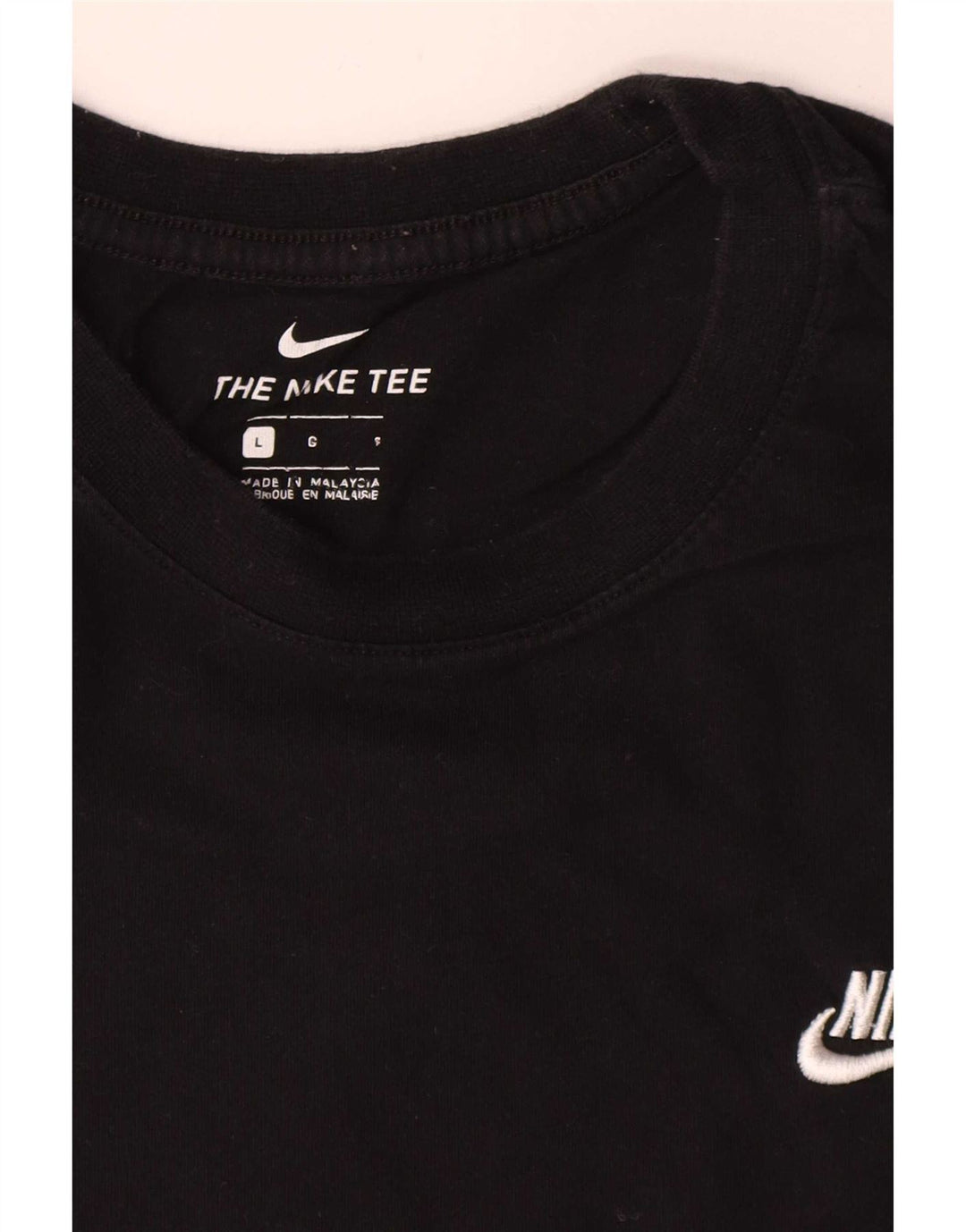 Nike Mens T-Shirt Top Large Black Cotton