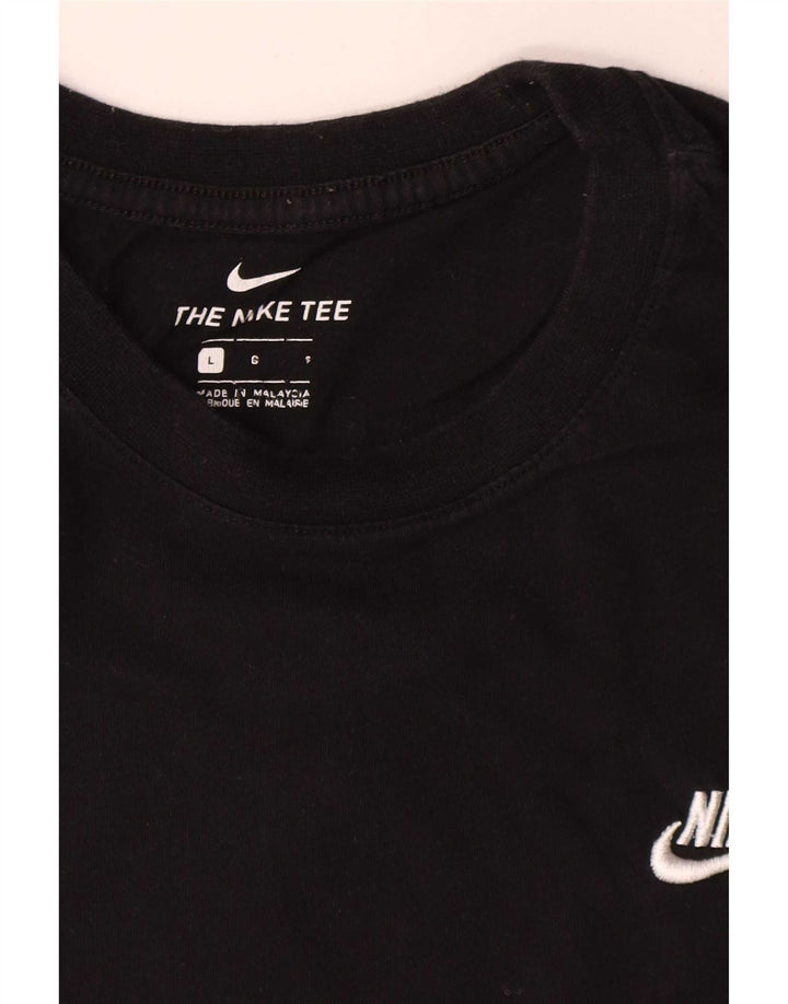 Nike Mens T-Shirt Top Large Black Cotton