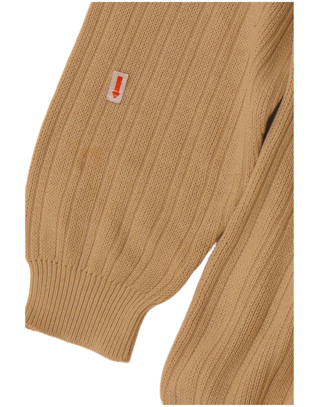 Marlboro Classics Mens V-Neck Jumper Sweater XL Beige Cotton