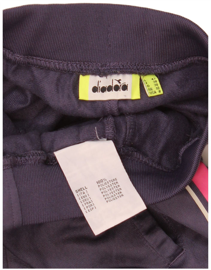 Diadora Womens Tracksuit Trousers UK 10 Small Purple Polyester