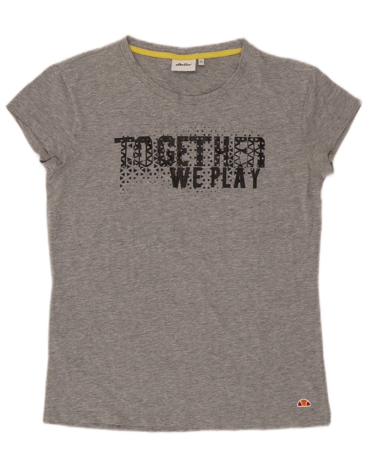 Ellesse Womens Graphic T-Shirt Top UK 18 XL Grey