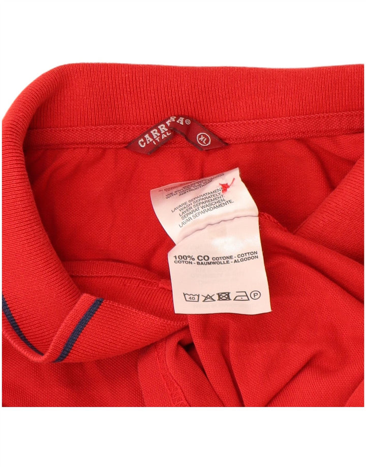 Carrera Mens Polo Shirt XL Red Cotton
