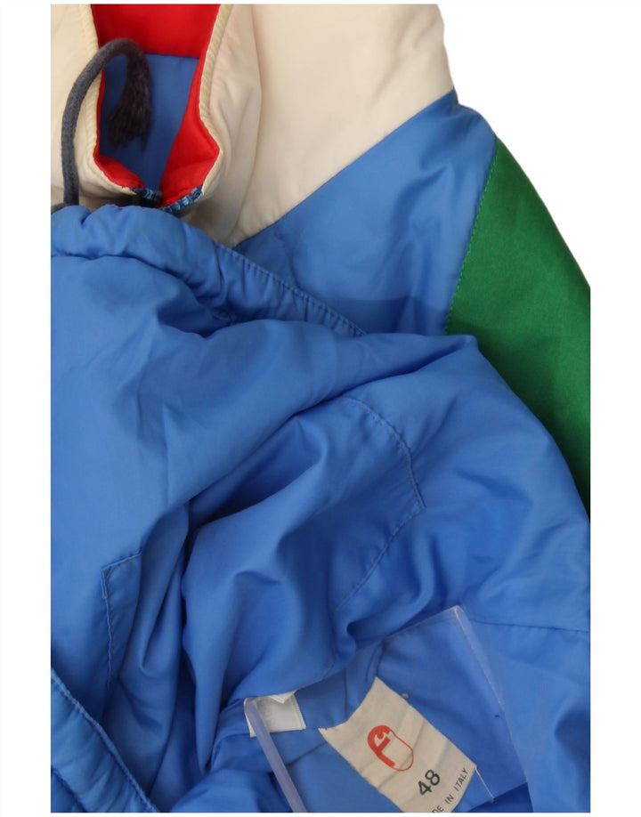 La Font Mens Padded Jacket IT 48 Medium Blue Colourblock Polyamide