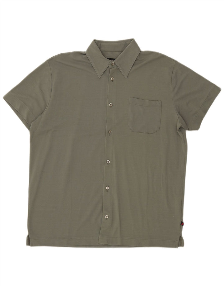 Marlboro Classics Mens Short Sleeve Shirt XL Khaki Tactel