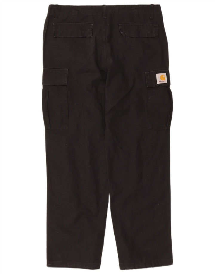Carhartt Mens Cargo Trousers Medium W34 L29 Black Cotton