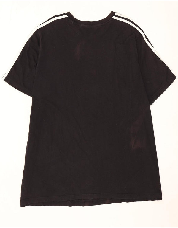 Adidas Mens T-Shirt Top 3XL Black Cotton