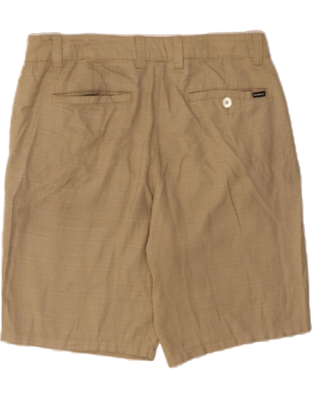 O'NEILL Mens Chino Shorts W34 Large Beige Check Polyester Vintage O'Neill and Second-Hand O'Neill from Messina Hembry 