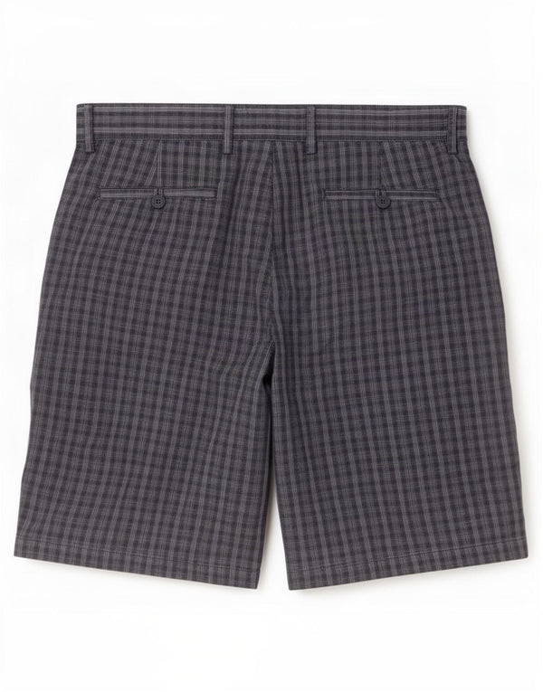 Marks & Spencer Mens Blue Harbour Chino Shorts W36 Large Navy Check Cotton