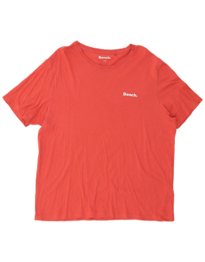 BENCH Womens T-Shirt Top UK 20 2XL Red Cotton
