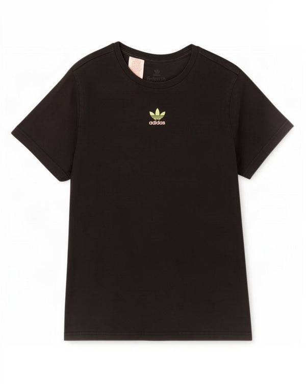 Adidas Boys Graphic T-Shirt Top 15-16 Years Black Cotton