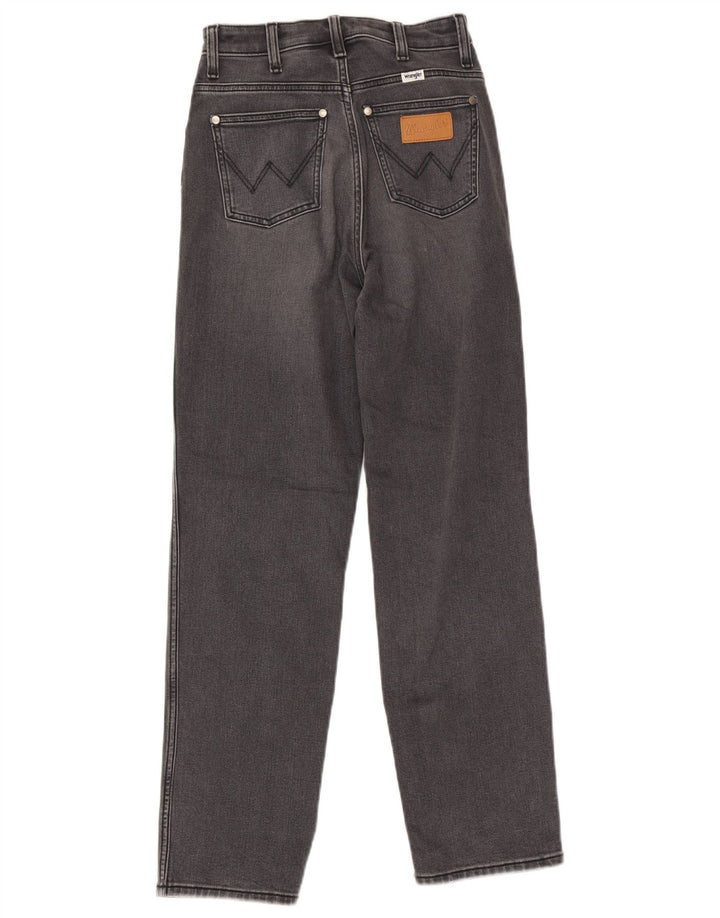Wrangler Womens Mom Straight Jeans W25 L32 Grey Cotton