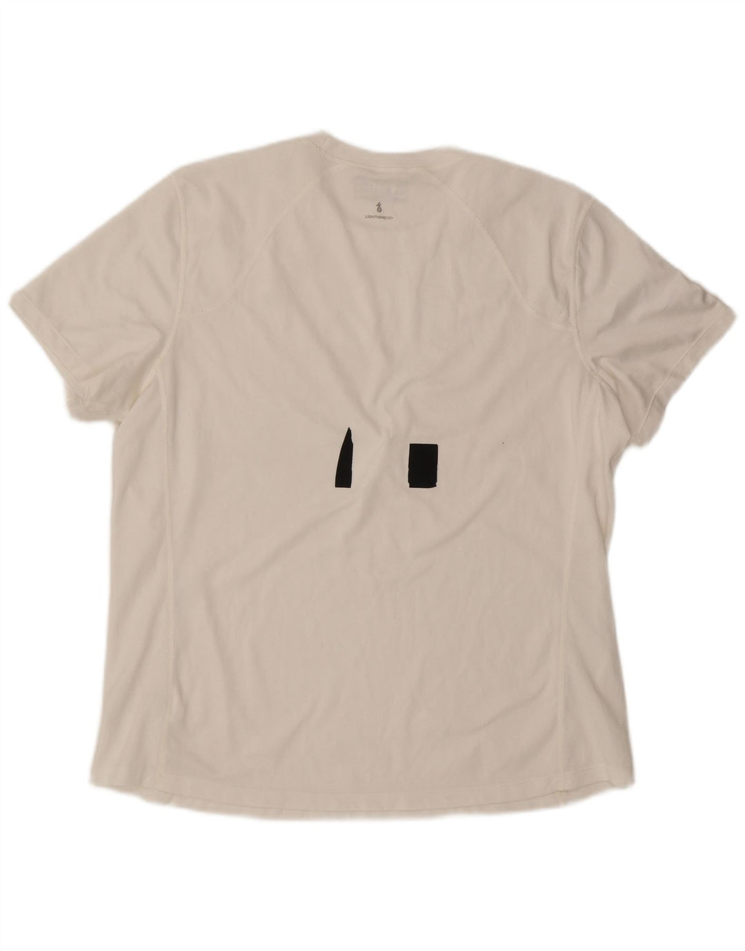 New Balance Mens T-Shirt Top XL White Colourblock Polyester