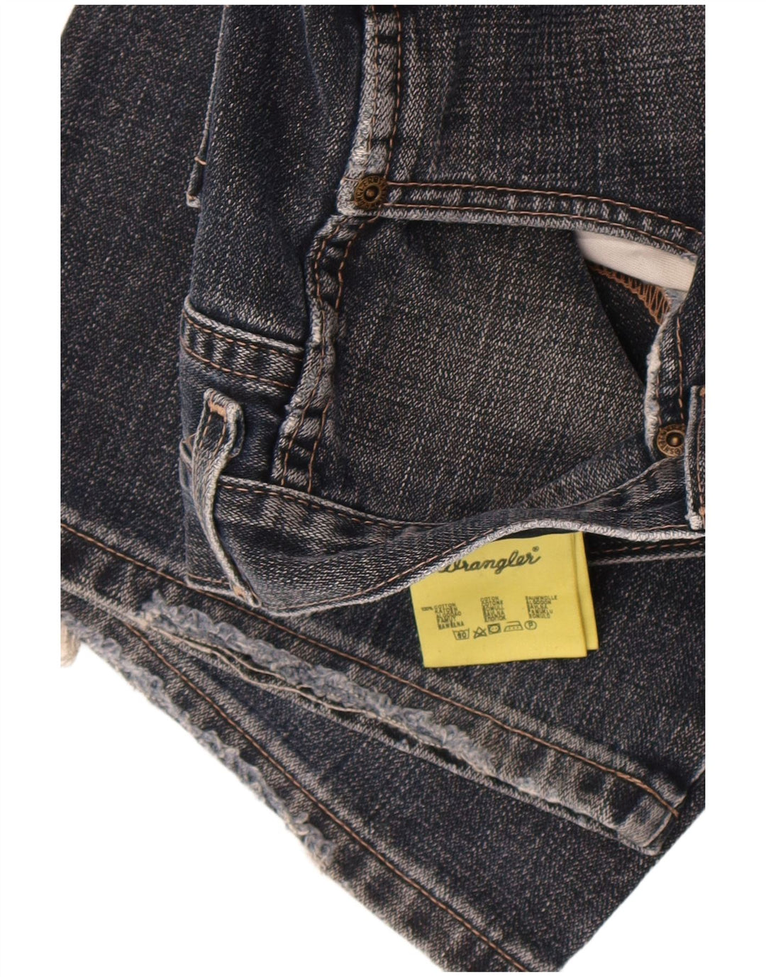 Wrangler Mens Bootcut Jeans W34 L30 Navy Blue Cotton