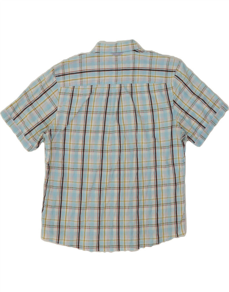 TOMMY BAHAMA Mens Modern Fit Short Sleeve Shirt Large Blue Check Cotton Vintage Tommy Bahama and Second-Hand Tommy Bahama from Messina Hembry 