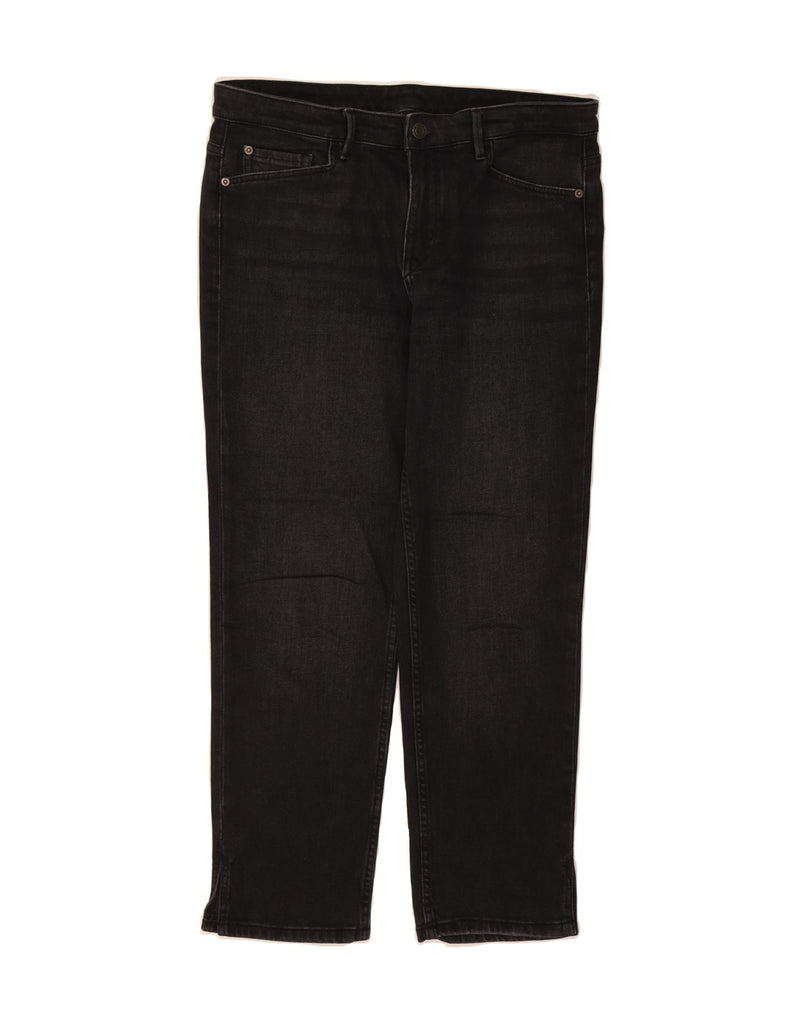 MASSIMO DUTTI Womens Straight Jeans EU 42 Large W34 L26 Black Cotton Vintage Massimo Dutti and Second-Hand Massimo Dutti from Messina Hembry 