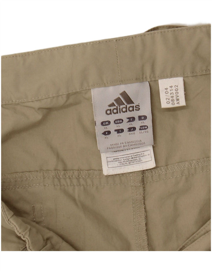 ADIDAS Mens Graphic Cargo Shorts XL W40  Beige Polyester