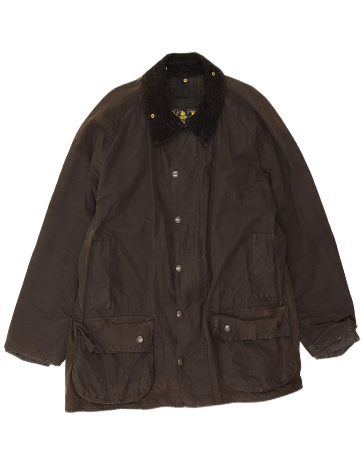 Barbour Mens Beaufort Loose Fit Waxed Cotton Jacket EU 48 Medium Brown