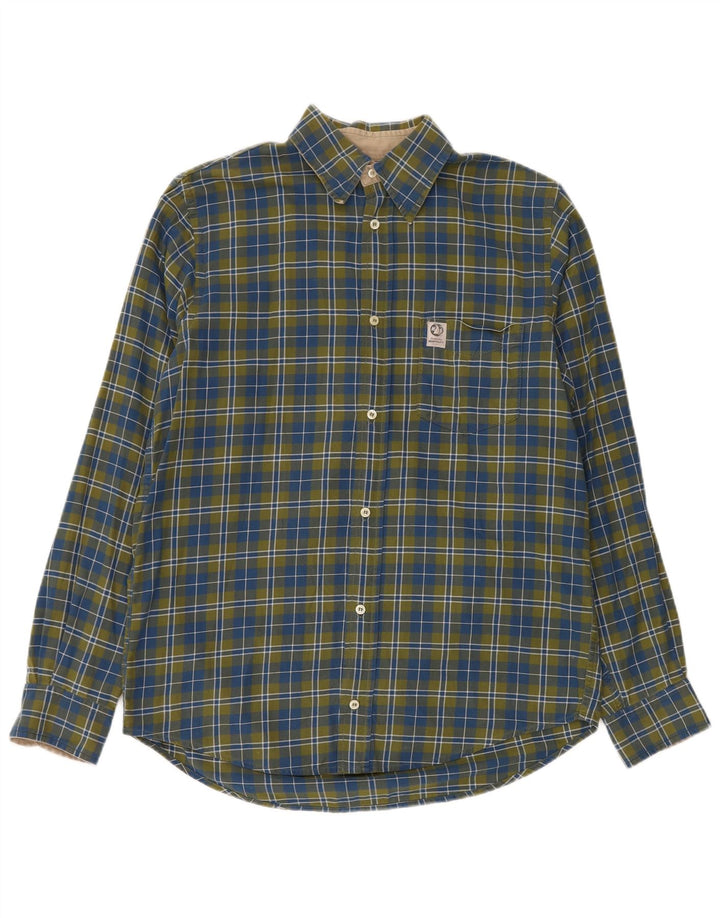 Murphy & Nye Mens Sailmakers Flannel Shirt Large Green Check Cotton