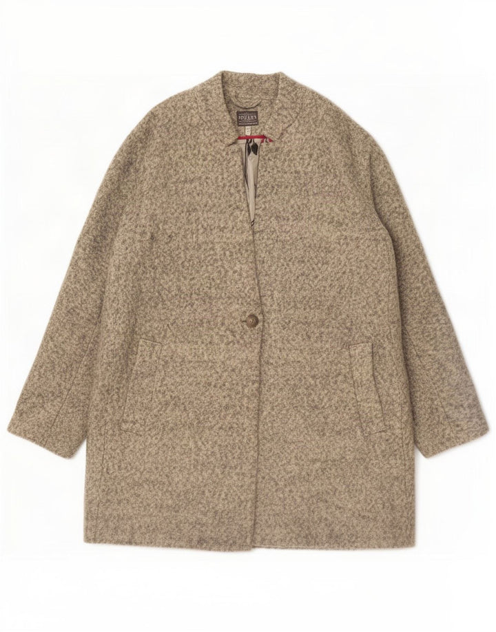 Joules Womens Overcoat UK 20 2XL Grey Flecked Polyester