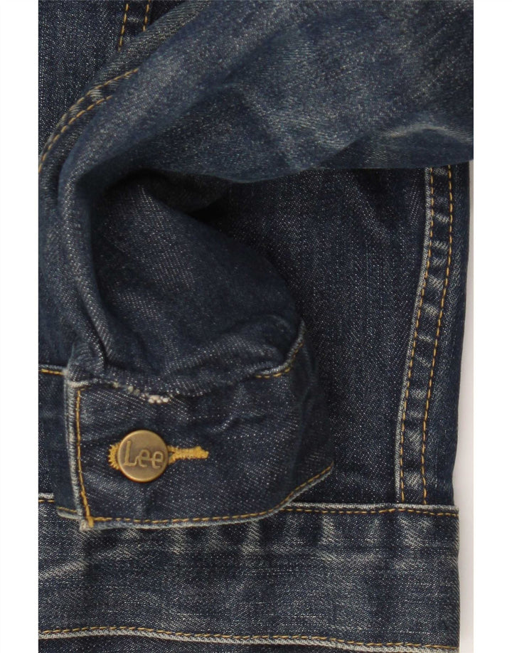 Lee Womens Denim Jacket UK 14 Large Blue Cotton