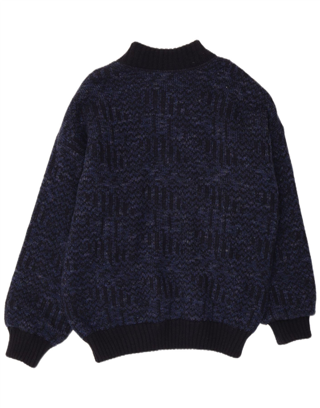 Jockey Mens Cardigan Sweater 2XL Navy Blue Flecked Wool