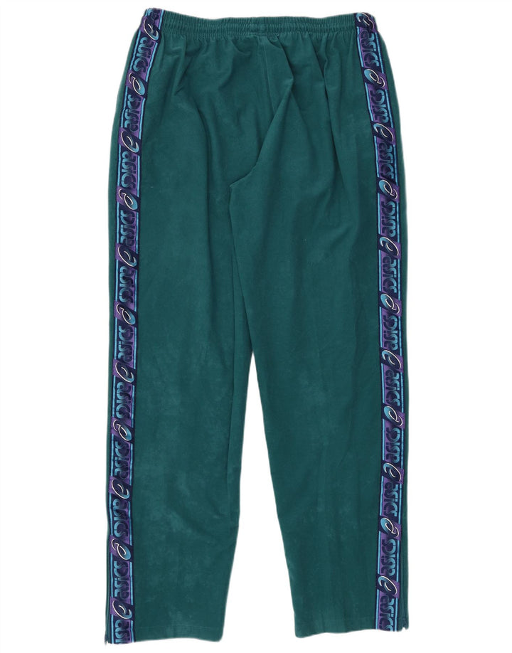 ASICS Mens Graphic Tracksuit Trousers Large  Green Polyester