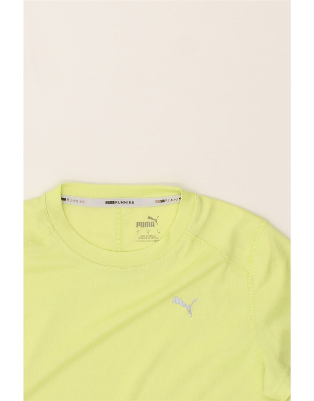 PUMA Womens T-Shirt Top UK 14 Medium Yellow Vintage Puma and Second-Hand Puma from Messina Hembry 