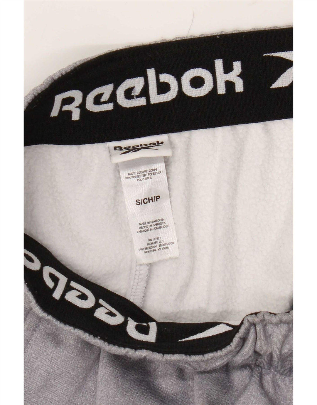 Reebok Mens Graphic Cargo Tracksuit Trousers Joggers Small Grey Polyester