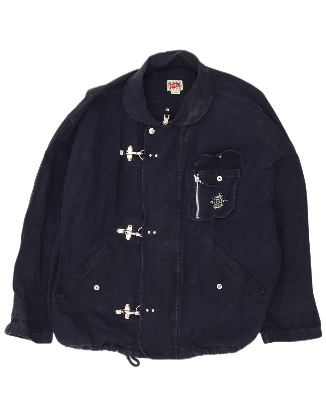 Energie Mens Loose Fit Utility Jacket UK 40 Large Navy Blue