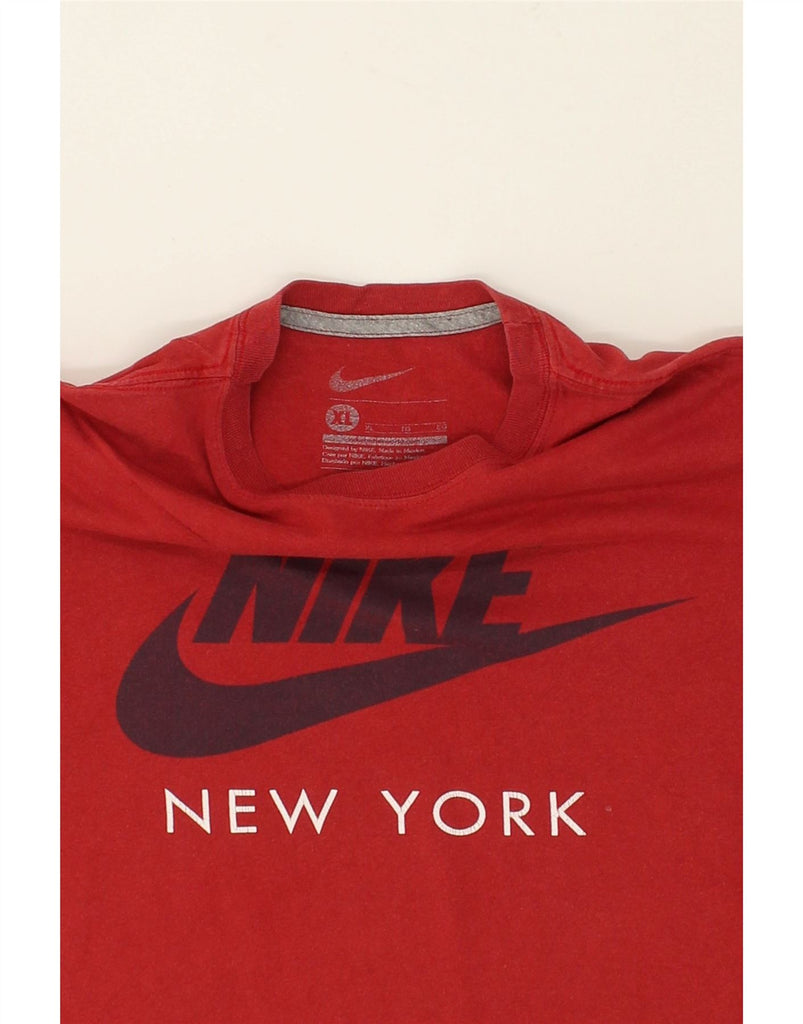 NIKE Mens Graphic T-Shirt Top XL Red Cotton | Vintage Nike | Thrift | Second-Hand Nike | Used Clothing | Messina Hembry 