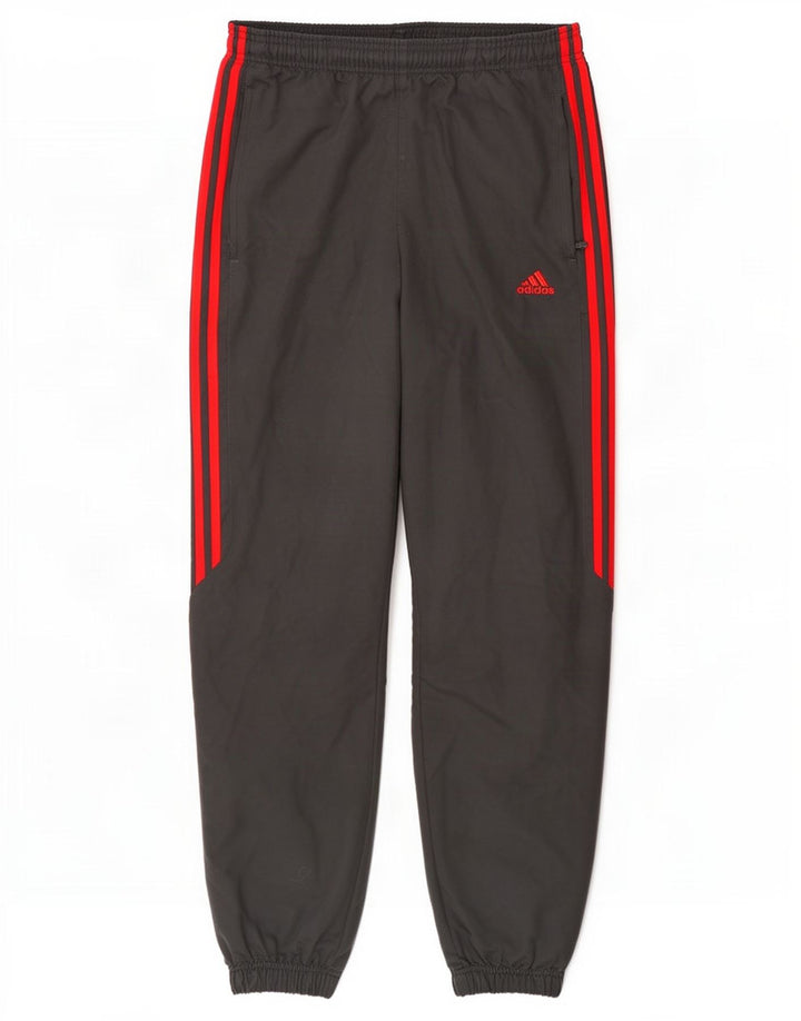 Adidas Mens Tracksuit Trousers Joggers Medium Grey Polyester
