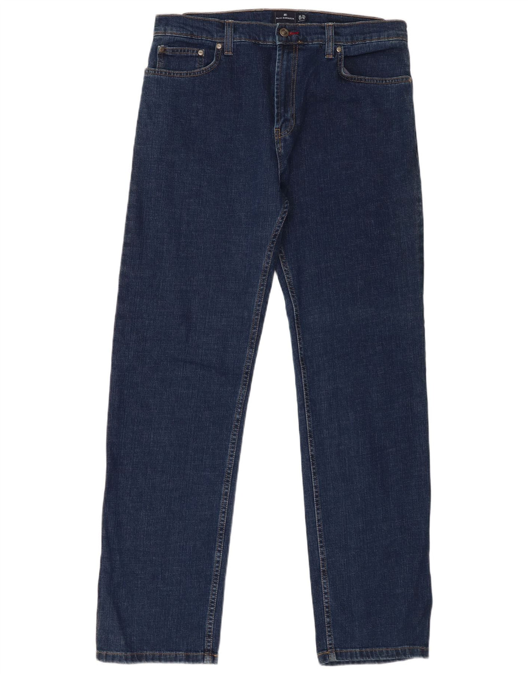 Marks & Spencer Mens Blue Harbour Straight Jeans W34 L33 Blue Cotton