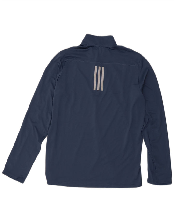 Adidas Mens Aeroready Zip Neck Pullover Tracksuit Top Medium Navy Blue