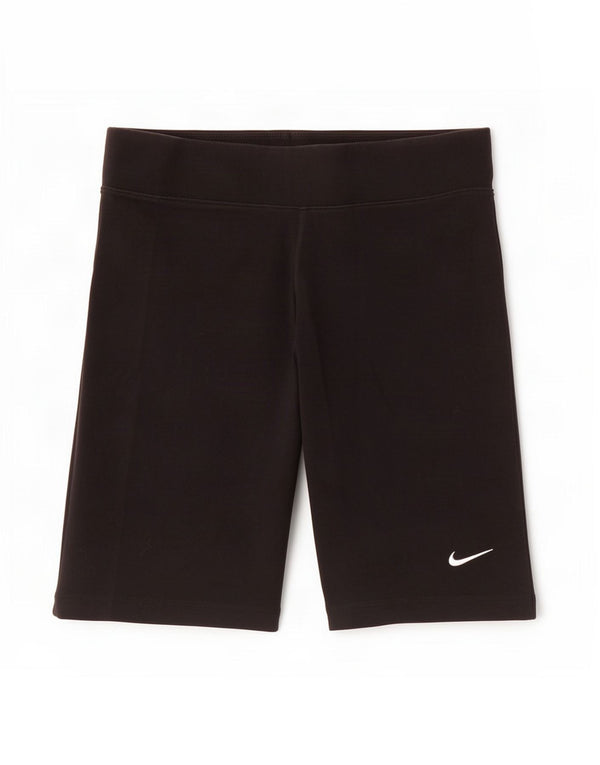 Nike Womens Sport Shorts UK 12 Medium Black Cotton